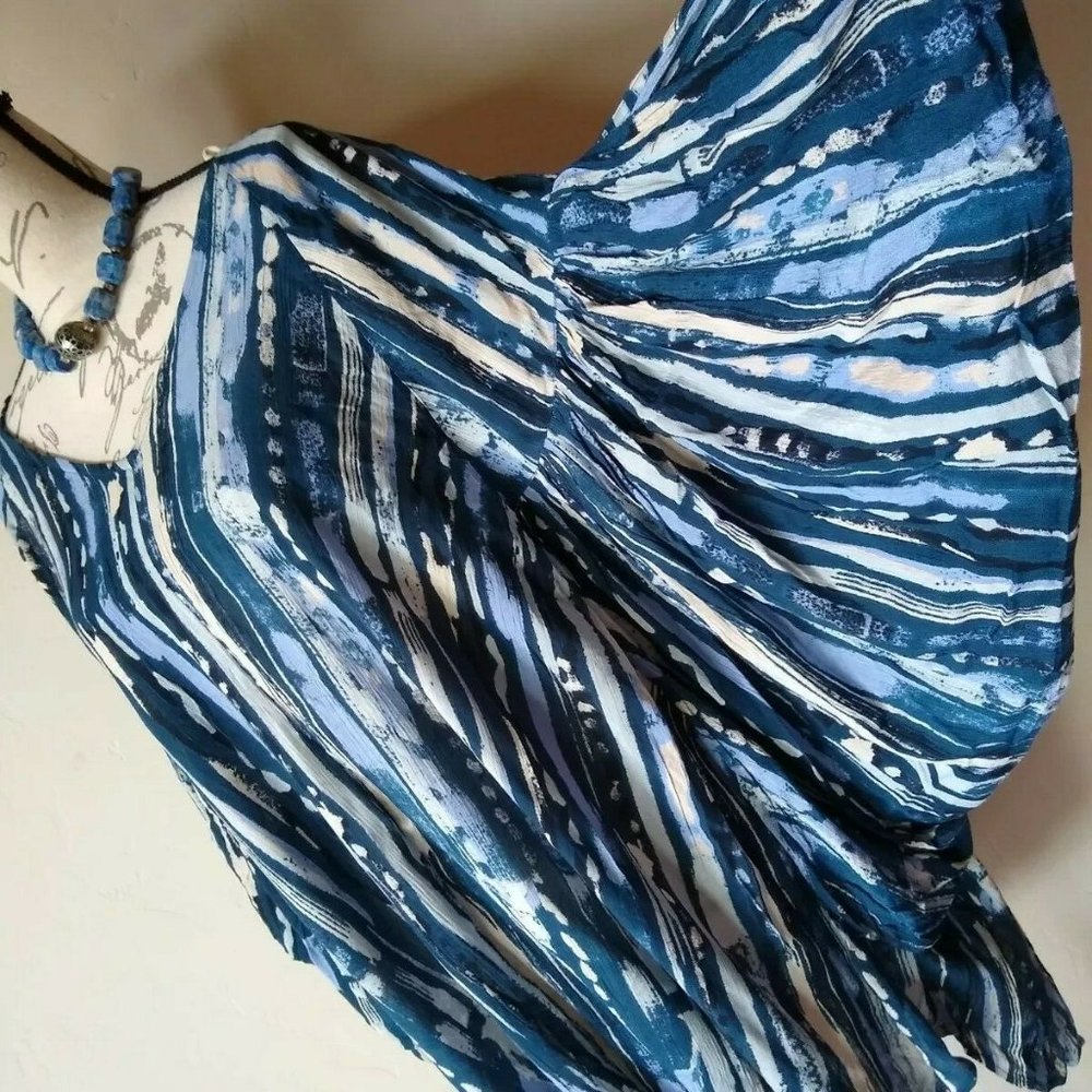 Free People Boho Tunic Top Blouse Butterfly Sleeve